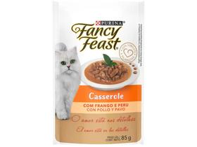 Ração Úmida para Gato Adulto Sachê Fancy Feast Casserole Frango e Peru 85g