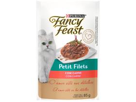 Ração Úmida para Gato Adulto Sachê Fancy Feast Petit Filets Carne 85g