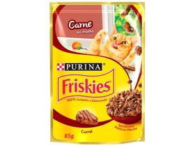 Ração Úmida para Gato Adulto Sachê - Friskies Carne ao Molho 85g Ração Úmida para Gato Adulto Sachê - Friskies Carne ao Molho 85g