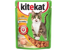 Ração Úmida para Gato Adulto Sachê Kitekat - Frango ao Molho 70g