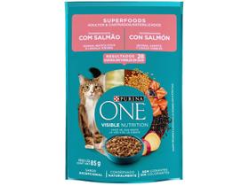 Ração Úmida para Gato Adulto Sachê Purina One - Superfoods Salmão 85g Ração Úmida para Gato Adulto Sachê Purina One - Superfoods Salmão 85g