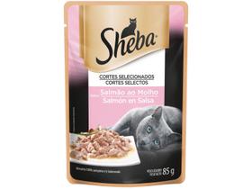 Ração Úmida para Gato Adulto Sachê Sheba - Cortes Selecionados Salmão 85g