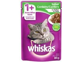 Ração Úmida para Gato Adulto Sachê Whiskas - Cordeiro ao Molho 85g