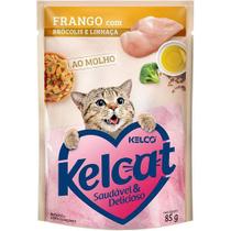 Ração Úmida para Gato Kelcat Sache Adultos Sabor Frango 85g Caixa com 20 unidades