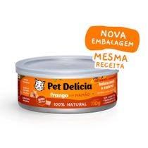 Ração Úmida Para Gatos Adultos Pet Delícia Sabor Frango com Mamão 110g