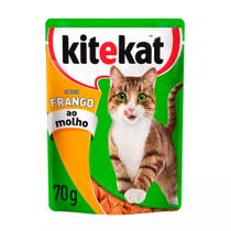 Ração Úmida para Gatos KiteKat Adulto Sabor Frango ao Molho em Sachê 70g