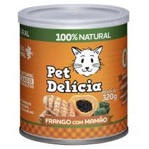 Ração Úmida Para Gatos Pet Delicia Frango Com Mamão 320G