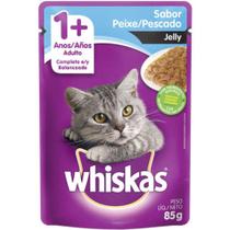 Ração Úmida para Gatos Whiskas Sachê Jelly Peixe 85g