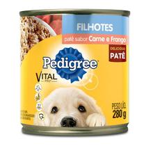 Ração Úmida Pedigree Lata para Cães Filhotes sabor Patê de Carne e Frango 280g