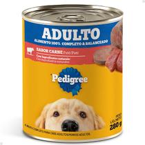 Ração Úmida Pedigree Lata Patê Carne Para Cães Adultos 280g
