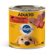 Ração Úmida Pedigree Lata Patê de Carne Para Cães Adultos 280g