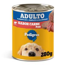 Ração Úmida Pedigree Lata Patê de Carne Para Cães Adultos 280g Ração Úmida Pedigree Lata Patê de Carne Para Cães Adultos 280g