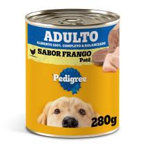 Ração Úmida Pedigree Lata Patê de Frango para Cães Adultos 280g Ração Úmida Pedigree Lata Patê de Frango para Cães Adultos 280g