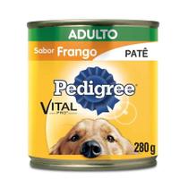 Ração Úmida Pedigree Lata Patê de Frango para Cães Adultos 280g Ração Úmida Pedigree Lata Patê de Frango para Cães Adultos 280g