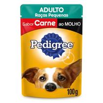 RAÇÃO Úmida Pedigree SACHÊ Carne ao Molho Cães Adultos de Raças Pequenas -18 UNIDADES RAÇÃO Úmida Pedigree SACHÊ Carne ao Molho Cães Adultos de Raças Pequenas -18 UNIDADES