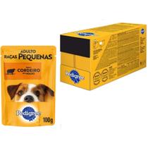 Ração Úmida Pedigree Sachê Cordeiro ao Molho para Cães Adultos de Raças Pequenas 18 UNIDADES
