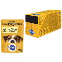Ração Úmida Pedigree Sachê Frango ao Molho para Cães Adultos de Raças Pequenas 18 UNIDADES Ração Úmida Pedigree Sachê Frango ao Molho para Cães Adultos de Raças Pequenas 18 UNIDADES