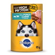 Ração Úmida Pedigree Sachê High Protein Cães Adultos Porco e Carne Ao Molho 85 g Ração Úmida Pedigree Sachê High Protein Cães Adultos Porco e Carne Ao Molho 85 g