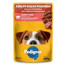 Ração Úmida Pedigree Sachê Sabor Carne ao Molho para Cães Adultos Raças Pequenas 100g