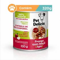 Ração Úmida Pet Delícia Frango Maçã Light Cães 320g