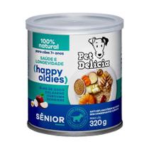 Ração Úmida Pet Delícia Happy Oldies Sênior +7 para Cães 320g