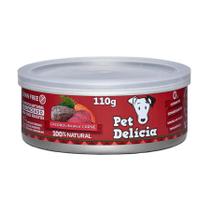 Ração Úmida Pet Delícia Lata para Cães Adultos e Filhotes Sabor Caçarolinha de Carne - 110g