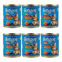 Ração Úmida Pet Gatos Adultos Carne Kit 6 Latas