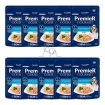 Ração Úmida Premier Gourmet Cães Pequeno Porte Frango E Arroz Integral 85g com 10 Unidades
