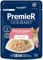 Ração Úmida Premier Gourmet para Gatos Filhotes Sabor Peito de Frango e Arroz Integral 70g