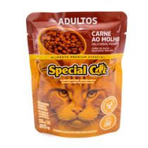 Ração Úmida Premium Special Cat Sachê para Gatos Adultos Carne 85g
