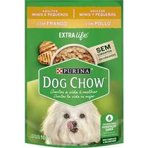 Ração úmida purina dog chow sachê frango para cães adultos raças minis e pequenas 100g