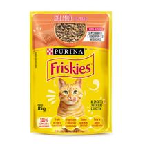 Ração Úmida Purina Friskies Sachê Gatos Adultos Salmão ao Molho 85g