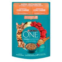 Ração Úmida Purina One para Gatos Adultos e Castrados Carne Sachê 85g