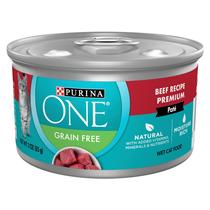 Ração Úmida Purina ONE para Gatos - Carne Bovina com Alto Teor de Proteína (90g x 24)