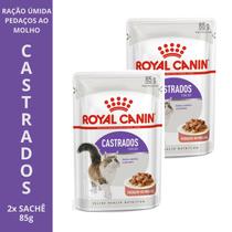 Ração Úmida Royal Canin KIT com opções de 1x, 2x, 3x, 6x e 12x Sachês Gatos Castrados 85g Controle de Peso e Saúde Urinária