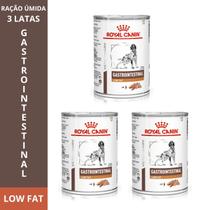 Ração Úmida Royal Canin Kits com 1, 2, 3, 4, 5 ou 6 Latas Veterinary Diet Gastrointestinal Low Fat 420g Para Cães Adultos com Sensibilidade Digestiva