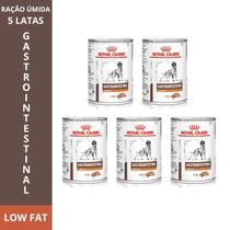 Ração Úmida Royal Canin Kits com 1, 2, 3, 4, 5 ou 6 Latas Veterinary Diet Gastrointestinal Low Fat 420g Para Cães Adultos com Sensibilidade Digestiva