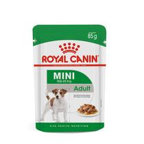 Ração úmida royal canin mini adult cães adultos 85g