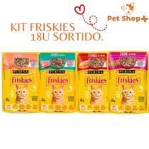 Ração Úmida Sachê Friskies 18 Und Sortido.