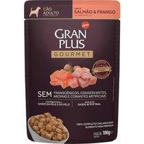 Ração Úmida Sachê GranPlus Gourmet Cães Adultos Salmão e Frango 100g