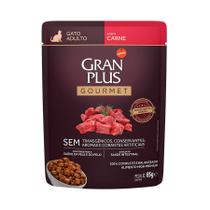 Ração Úmida Sachê GranPlus Gourmet Gatos Adultos Carne 85g