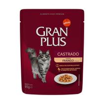 Ração Úmida Sachê GranPlus para Gatos Castrados sabor Frango 85g - Gran Plus