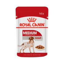 Ração Úmida Sachê Royal Canin Medium Adult Cães Adultos Porte Médio 140g