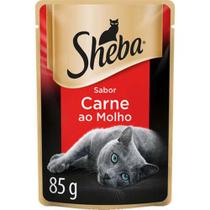 Ração Úmida Sheba Carne Ao Molho Para Gatos Adultos 85G