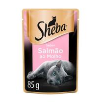 Ração Úmida Sheba Sachê para Gatos Adultos Sabor Salmão 85g