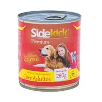 Ração Úmida Sidekick Lata para Cães Adultos Sabor Carne