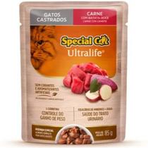 Ração Úmida Special Cat Sachê Carne para Gatos Castrados