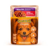 Ração Úmida Special Dog Ultralife para Cães Adultos de Porte Pequeno Sabor Carne ao Molho 100g