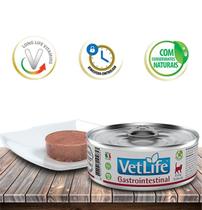 Ração Úmida Vet Life Natural Feline Wet Gastro-Intestinal para Gatos Adultos com dificuldades digestória - 85Gr