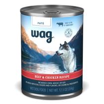 Ração Úmida Wag Pate Beef & Chicken para Cães - 370ml (12 Unidades)